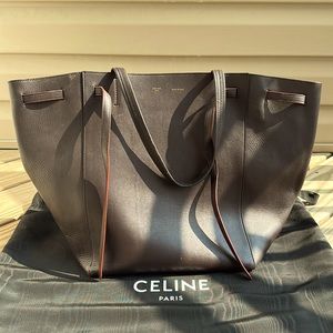 Celine Medium Cabas Phantom Tote Brown Calfskin